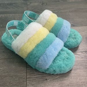 UGG Fluff Yeah Women’s 6 Pool Multi Slide Slippers